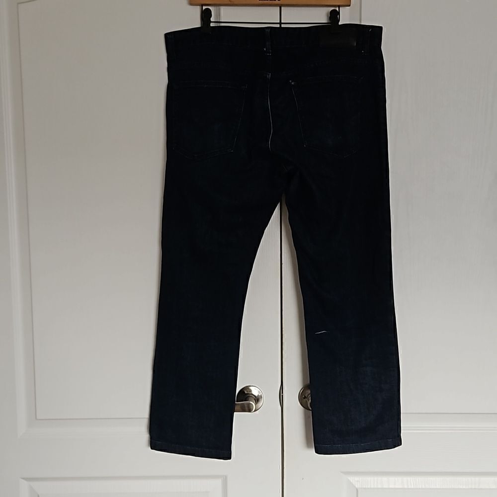 Calvin Klein Men Slim Fit Jeans 38×32 Dark Blue Washed - Picture 3 of 16